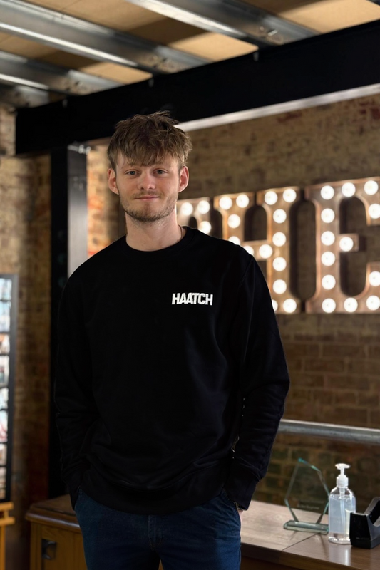 Close the round crewneck sweatshirt - Black