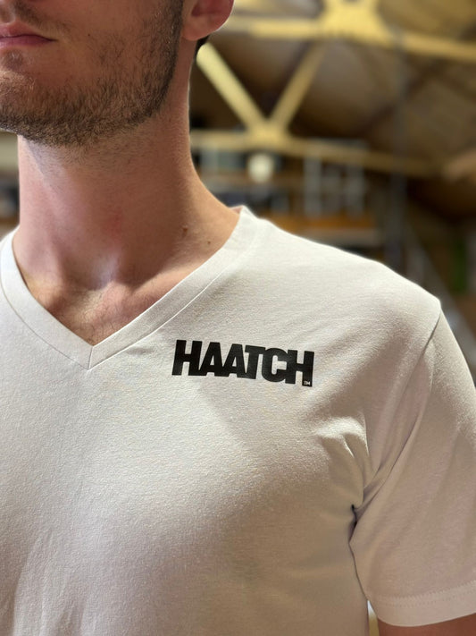 T-shirt - White V Neck short sleeve