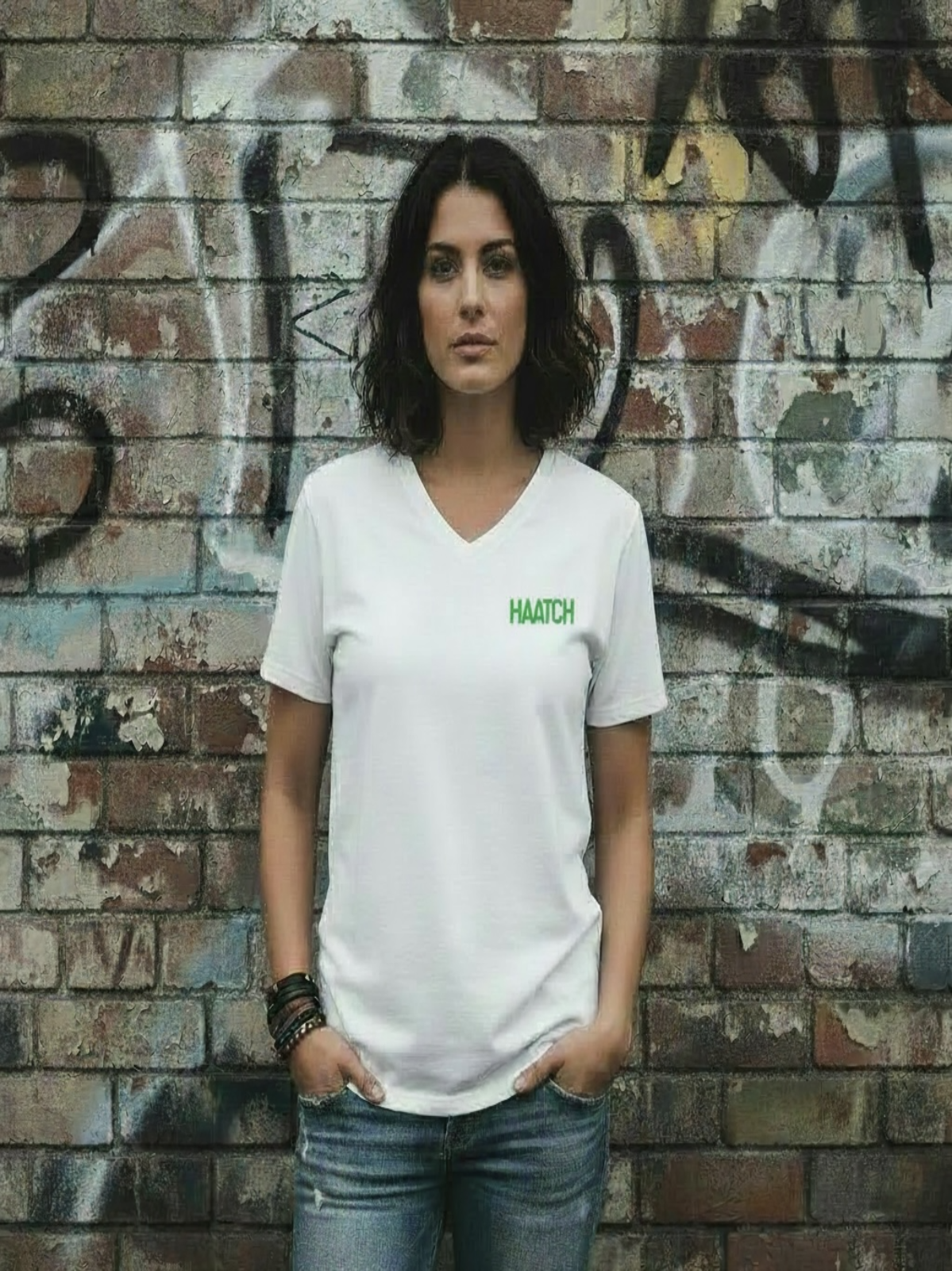 The VC - Green V Neck short sleeve Tee