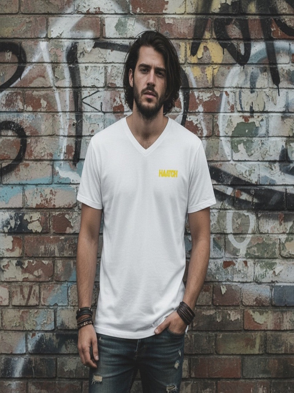 The VC - Yellow V Neck short sleeve Tee