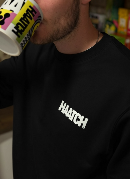 Close the round crewneck sweatshirt - Black